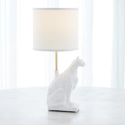 Global Views Egyptian Lamp In Matte White
