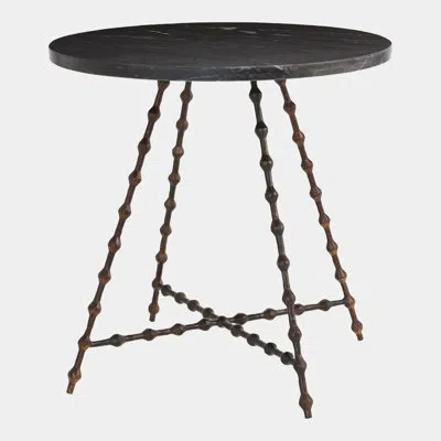 Global Views Elder End Table-bronze In Black
