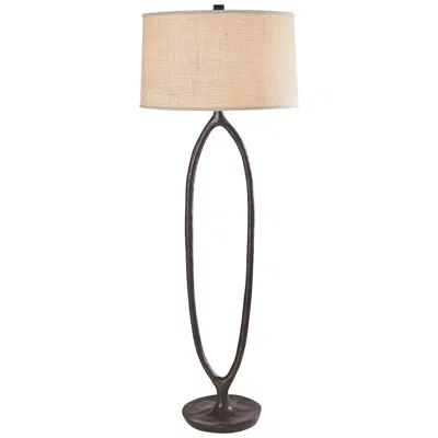 Global Views Ellipse Bronze Metal Floor Lamp In Neutral