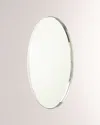 Global Views Elongated Oval Mirror In Silver