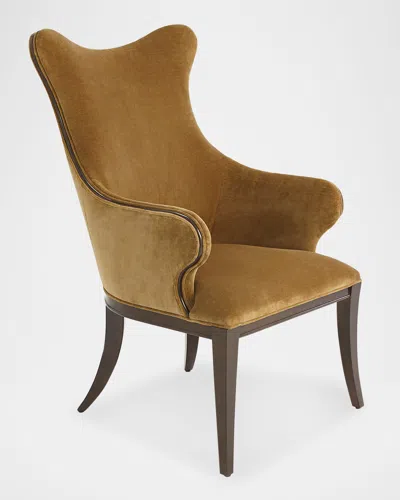 Global Views Evelyn Toast Velvet Chair In Brown