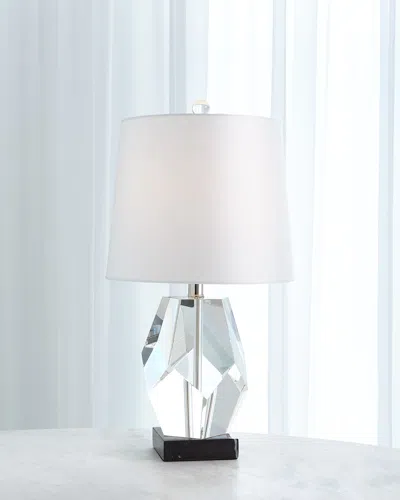 Global Views Facet Block Lamp In Transparent