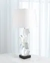 Global Views Facet Block Lamp In Clear