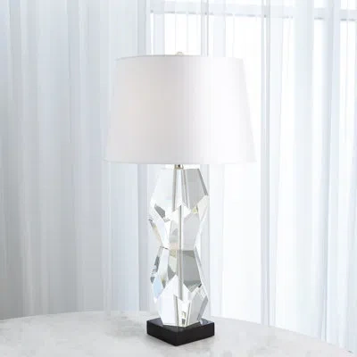 Global Views Facet Block Lamp-double In Clear
