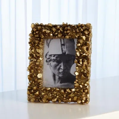 Global Views Facet Cluster Frame-8 X 10 In Brass