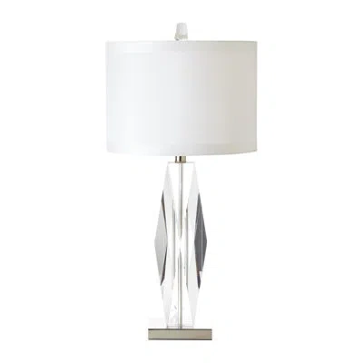 Global Views Faceted Crystal Lamp In Nickel