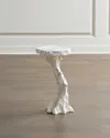 Global Views Faux-bois Juniper End Table In White