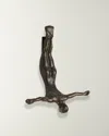 Global Views Female Wall Diver, Bronze In Bronze