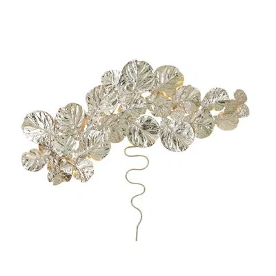 Global Views Fiddle Fig Lighted Wall Decor In Shiny Nickel