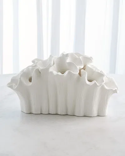 Global Views Flora Coral Bouquet, Large In White