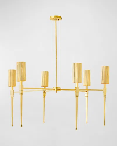 Global Views Fluted Brass Chandelier