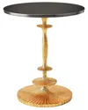 Global Views Fluted Side Table In Black