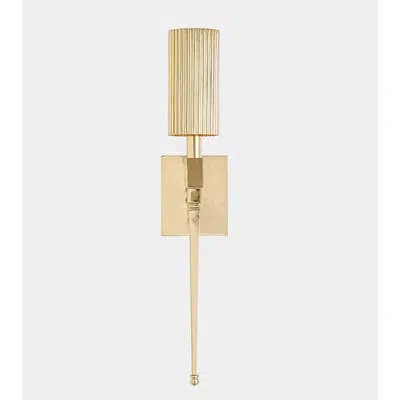 Global Views Fluted Single Sconce-brass In Gold