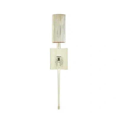 Global Views Fluted Single Sconce-nickel In Shiny Nickel