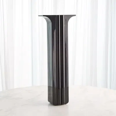 Global Views Flying Column Vase-black-slim