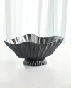 Global Views Folha Footed Bowl In Black