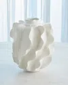 Global Views Folios Coral Vase, 12" In White