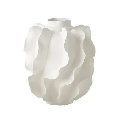 Global Views Folios Vase-matte White