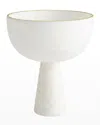 Global Views Footed Alabaster Bowl In Gold