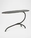 Global Views Forest Blossom Cantilever Side Table In Black