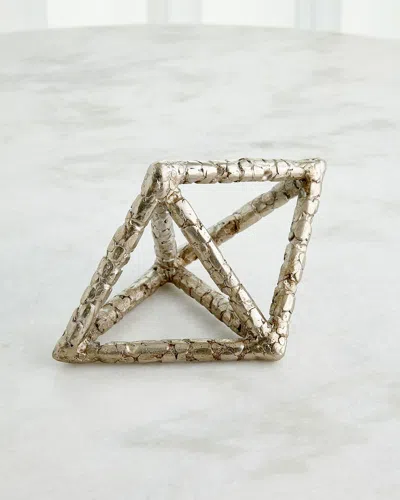 Global Views Forged Triangular Bipyramid, Silver