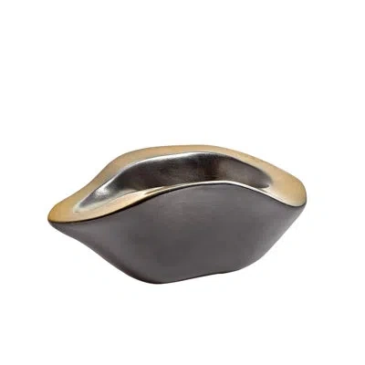 Global Views Formation Bowl-black/gold-sm In Black,gold