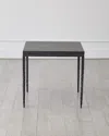 Global Views Forrester Side Table In Black Marble