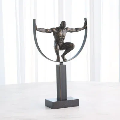 Global Views Fortitude Sculpture-bronze In Black