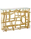 Global Views Fragments Console-gold Leaf In Gold