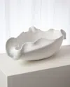 Global Views Freeform Matte White Large Bowl In White