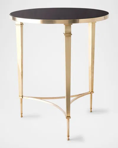 Global Views French Square Leg Table In Gold