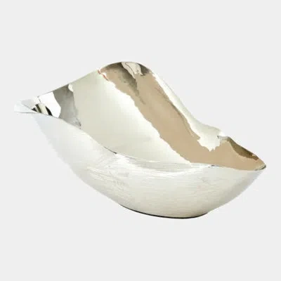 Global Views Freyda Bowl-nickel 7"h X 10"w X 15"d Decorative Bowl In Silver