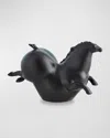 Global Views Friesian Horse Sculpture - Matte Black In Black