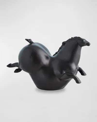 Global Views Friesian Horse Sculpture - Matte Black