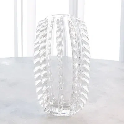 Global Views Fringe Vase-clear