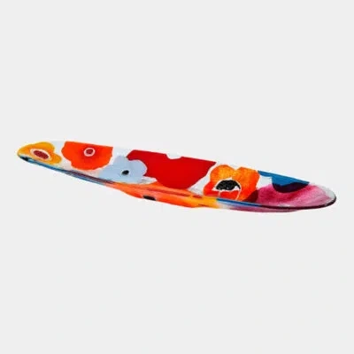 Global Views Fused Floral Boat Bowl-bright 2"h X 10"w X 32"d Decorative Bowl