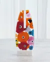 Global Views Fused Floral Flat Vase - 15" In Multi