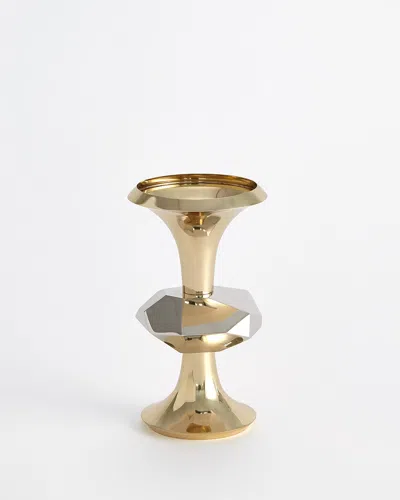 Global Views Gabriel Candle Holder - Small In Nickel