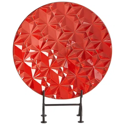 Global Views Geometric Charger-red