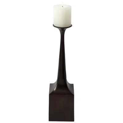 Global Views Giac Bronze Aluminum Pillar Candle Holder