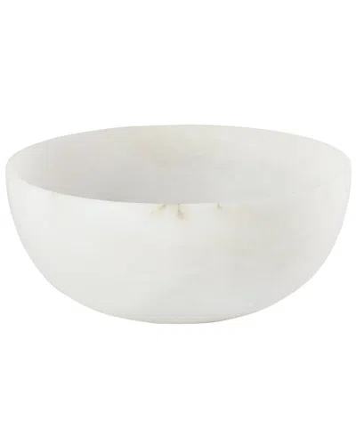 Global Views Giant Alabaster Bowl In White