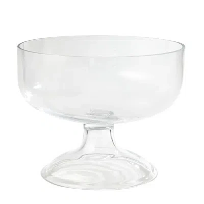 Global Views Giant Glass Compote In Clear