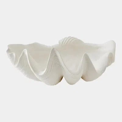 Global Views Gigas Bowl-white 11"h X 16"w X 23"d Decorative Bowl