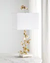 Global Views Ginkgo Table Lamp In Gold