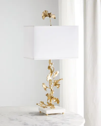 Global Views Ginkgo Table Lamp In Gold