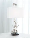 Global Views Ginkgo Table Lamp In Nickel