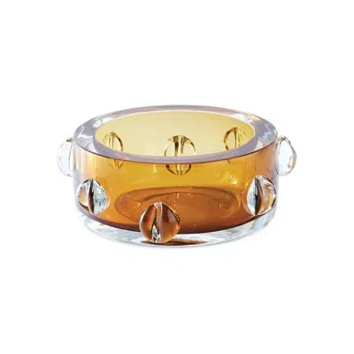 Global Views Glass Collection Bowl In Brown