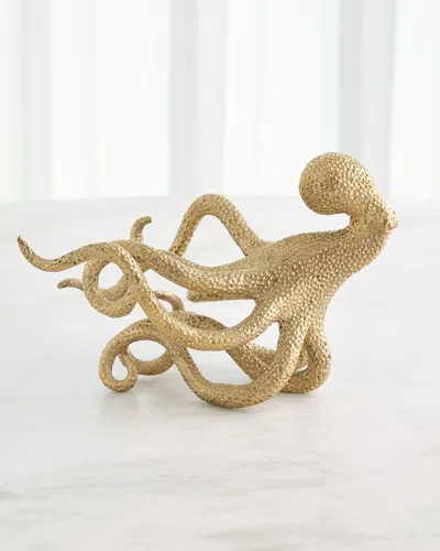 Global Views Gliding Octopus Sculpture In Gold