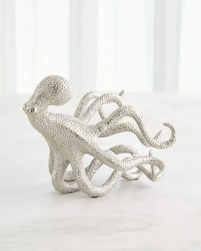 Global Views Gliding Octopus Sculpture In White