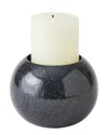 Global Views Globe Candle Holder In Black